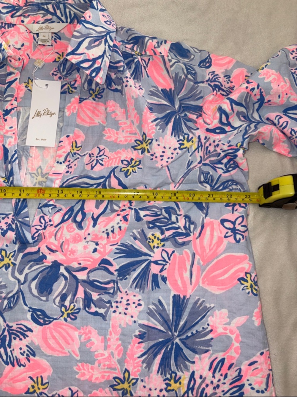NWT Lilly Pulitzer Kique Long Sleeve CoverUp in Multi Elephant Splash - Picture 13 of 14